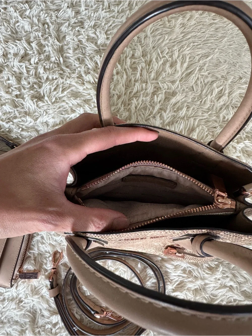 Michael Kors Oyster embossed leather medium Mercer messenger bag with wallet